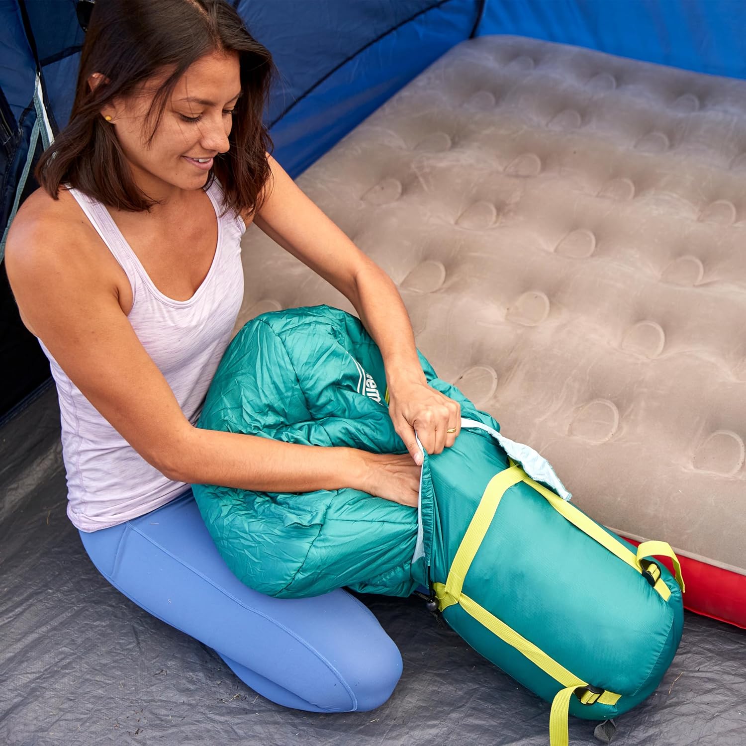 Coleman Big Bay 0/20/40°F Cold-Weather Sleeping Bag, Adult Mummy Sleeping Bag with Headrest, Foot Ventilation, & Storage Sack, Big & Tall Options - Image 2