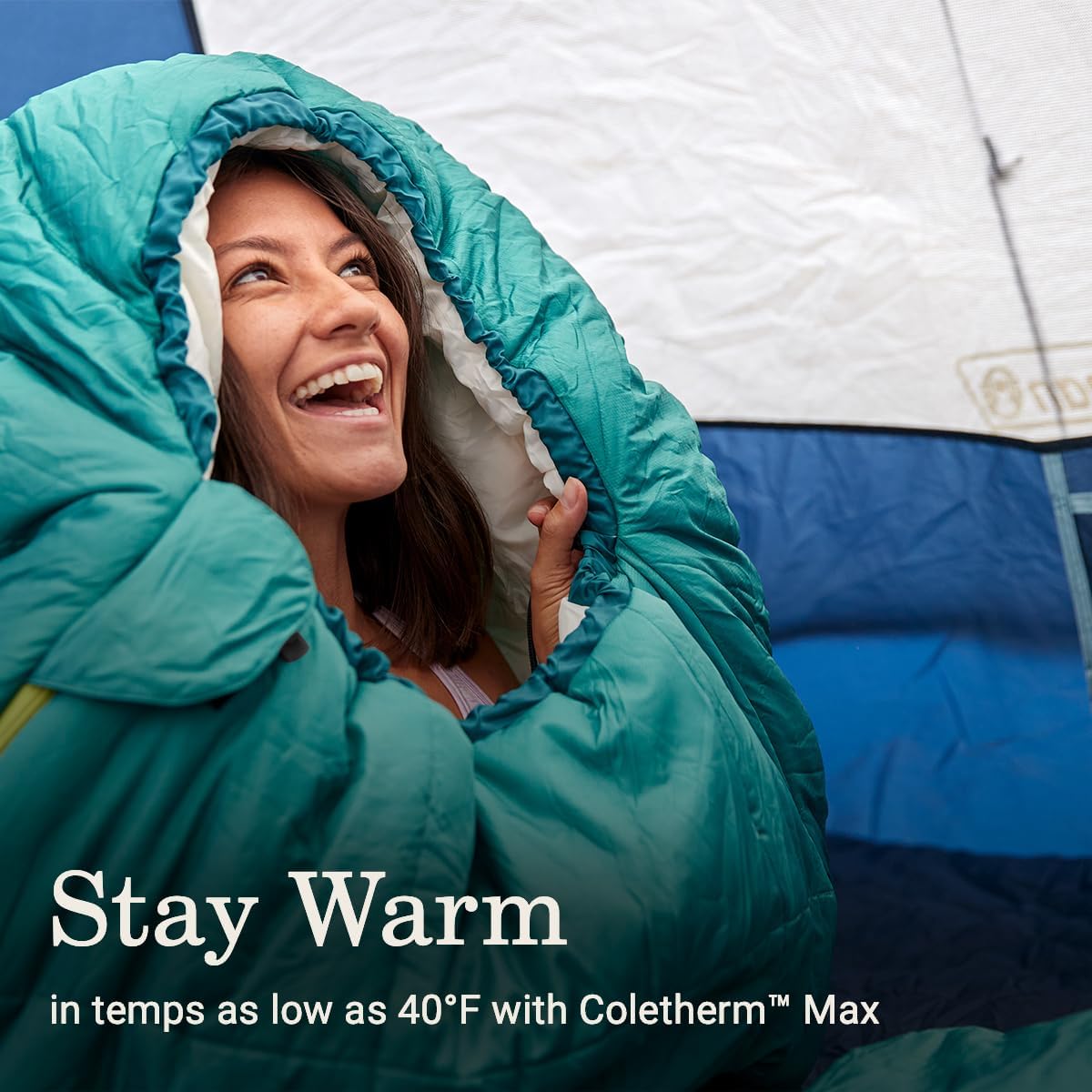 Coleman Big Bay 0/20/40°F Cold-Weather Sleeping Bag, Adult Mummy Sleeping Bag with Headrest, Foot Ventilation, & Storage Sack, Big & Tall Options - Image 4