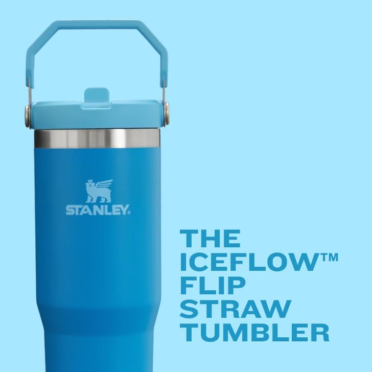 STANLEY IceFlow Flip Straw Tumbler with Handle 30 oz | Twist On Lid and Flip Up Straw | Leak Resistant Water Bottle | Insulated Stainless Steel |BPA-Free | Rose Quartz 1.0 - Image 4
