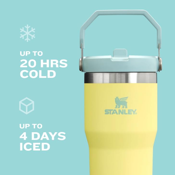 STANLEY IceFlow Flip Straw Tumbler with Handle 30 oz | Twist On Lid and Flip Up Straw | Leak Resistant Water Bottle | Insulated Stainless Steel |BPA-Free | Rose Quartz 1.0 - Image 5