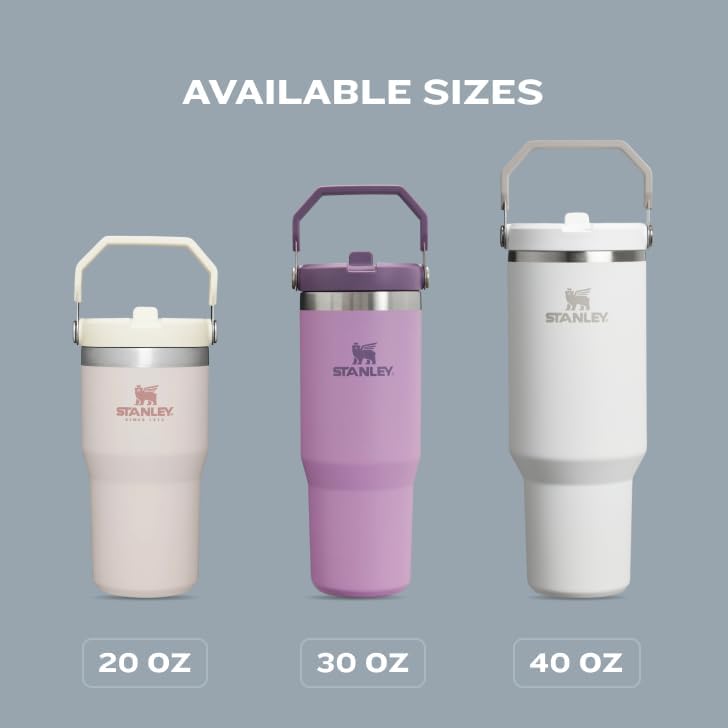 STANLEY IceFlow Flip Straw Tumbler with Handle 30 oz | Twist On Lid and Flip Up Straw | Leak Resistant Water Bottle | Insulated Stainless Steel |BPA-Free | Rose Quartz 1.0 - Image 7